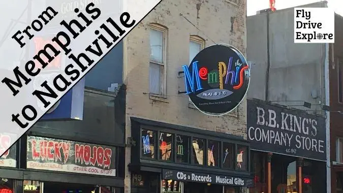 Memphis music store sign with B.B. King's.